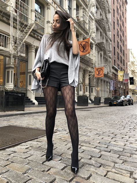 gucci pantyhose outfit|stylish gucci tights.